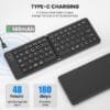 GearUP B023 Rechargeable Ultra Slim Folding Pocket Bluetooth Keyboard - Image 3