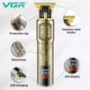 VGR V-073 Professional Hair Trimmer with LED Display - Image 2