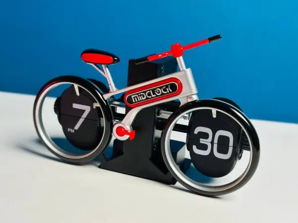 MidClock HY-F117 Unique Bicycle Vintage Flip Desk Clock - Image 2