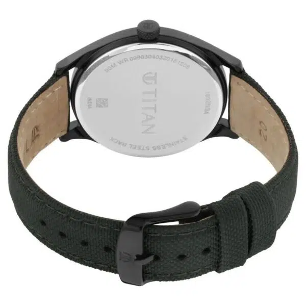 Titan Workwear Green Dial Analog Leather Strap Watch For Men - Image 3